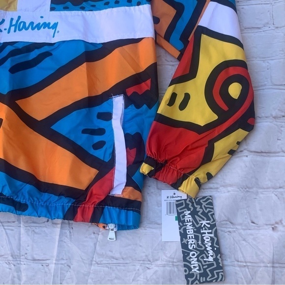 Keith K. Haring Members Only Pullover Windbreaker Jacket Rare NWT size LARGE - Picture 4 of 11